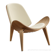 Nordic ins creative minimalist walnut living room chair